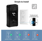 Wall Outlet Extender with Shelf & Night Light