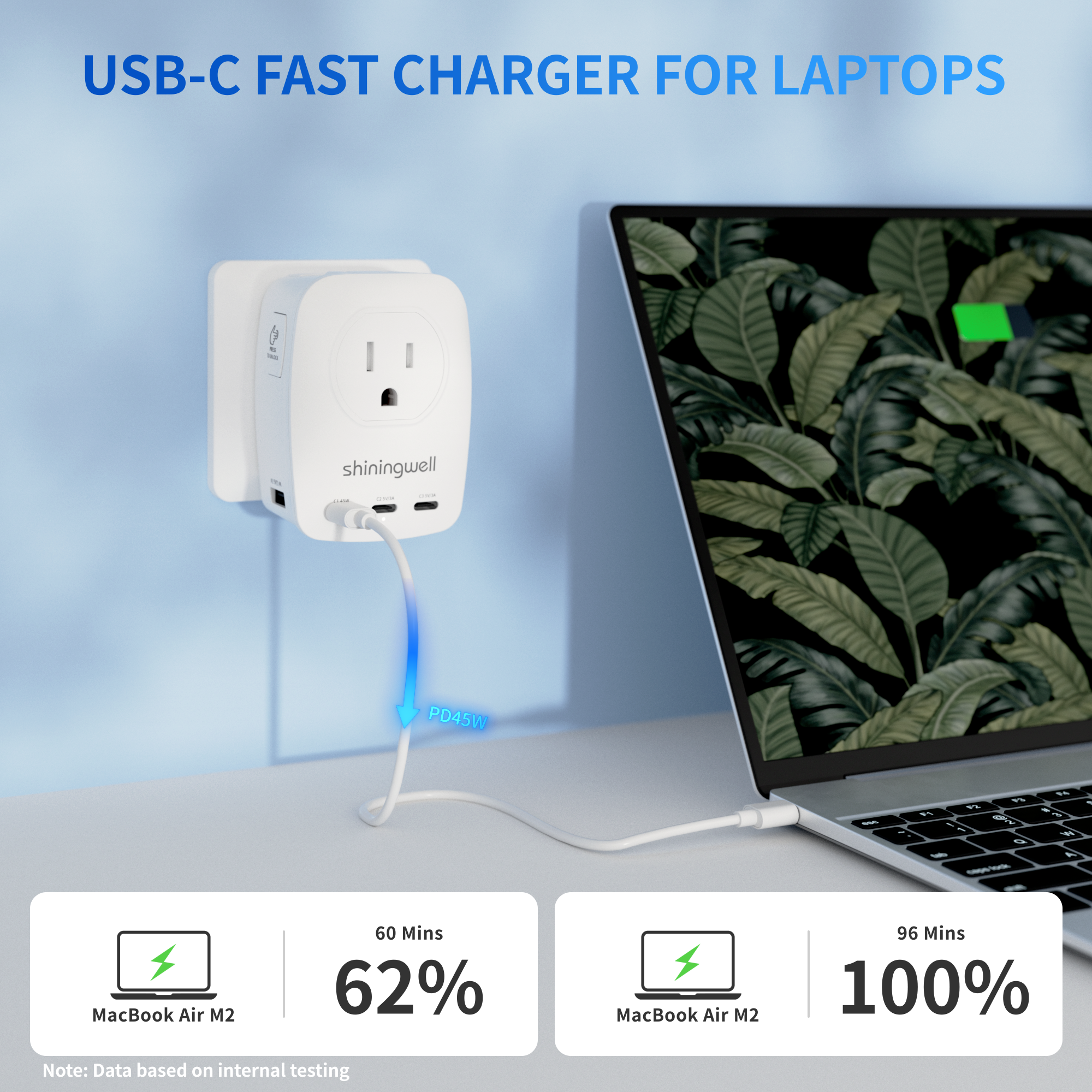 45W GaN Universal Travel Adapter