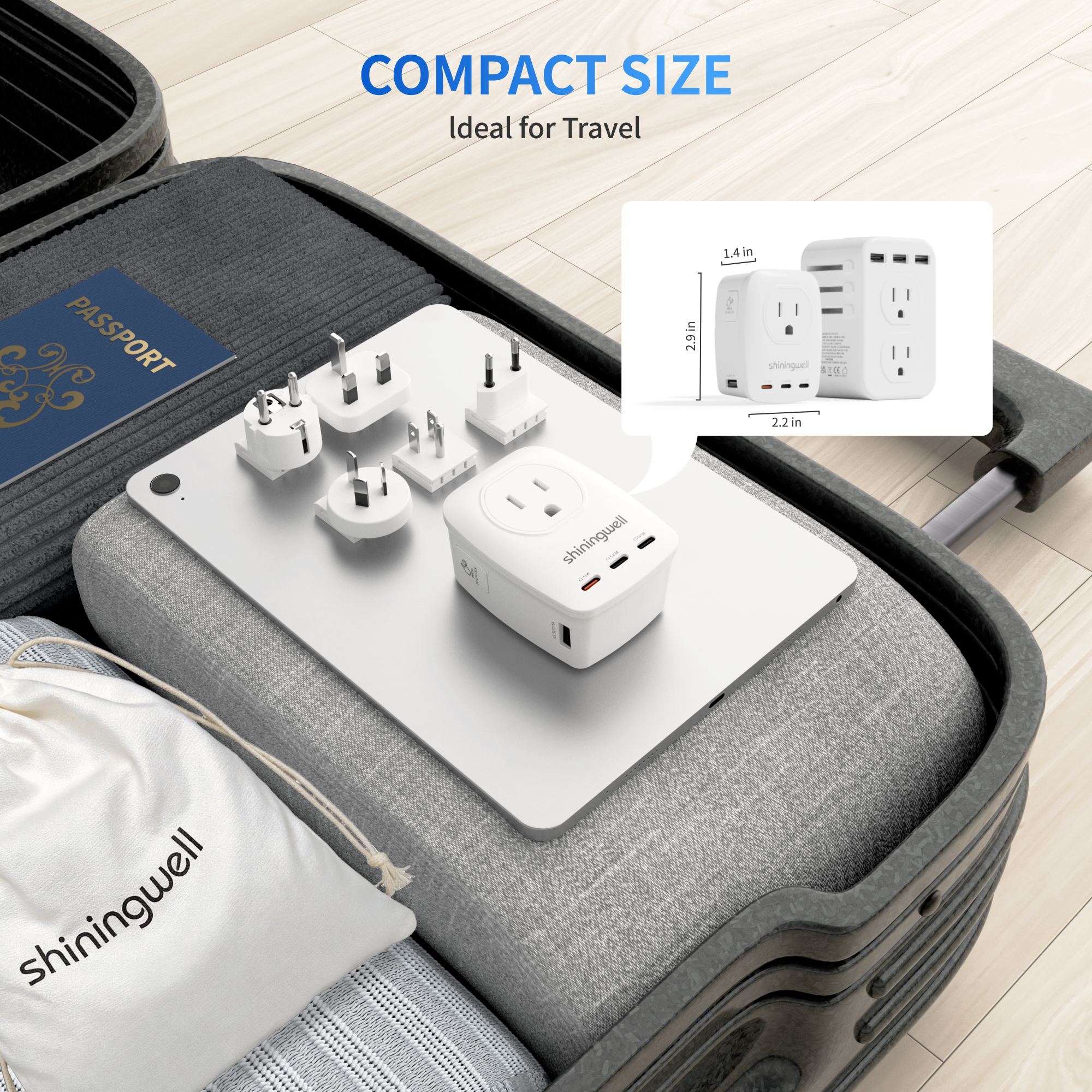 45W GaN Universal Travel Adapter