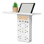 Wall Outlet Extender with Shelf & Night Light
